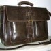 Leather Laptop Bag Briefcase Shoulder Cross body Bag Satchel Ariel in Dark Brown fits a 17 and 15 inches laptop