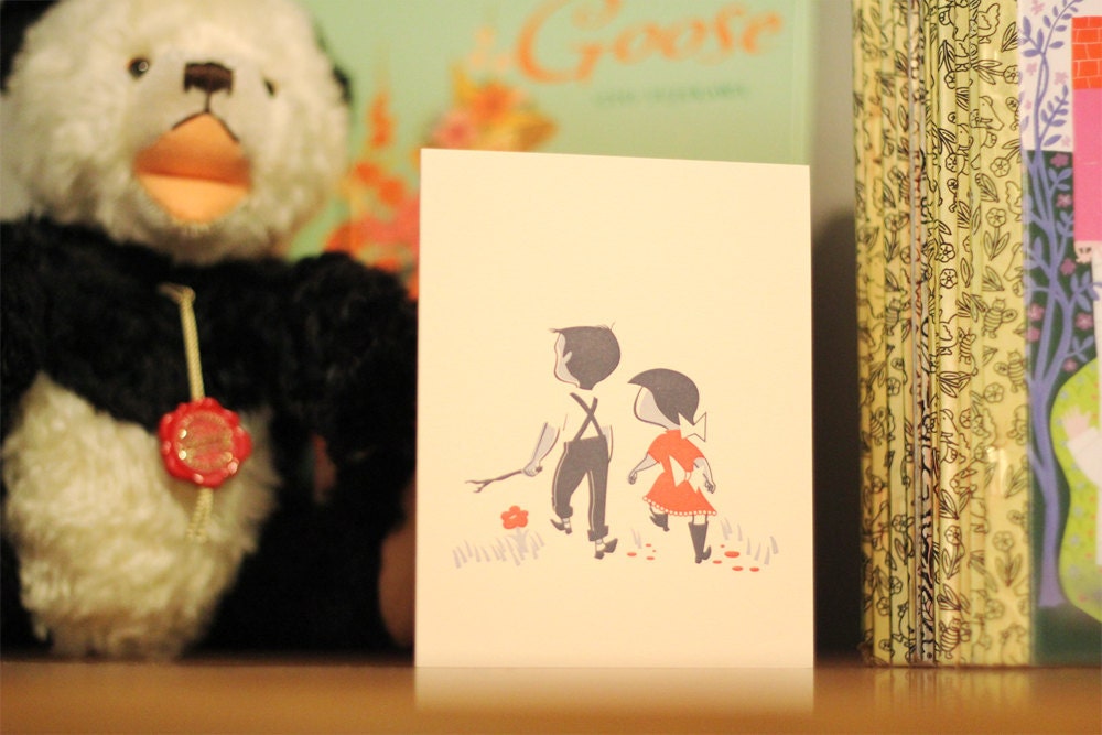Howdy Friends letterpress blank card