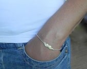 Funny mustache sterling silver bracelet in stelrling silver