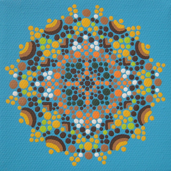 Large Print of Beach Blue Mandala