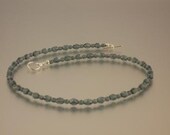 Czech Oval Montana Blue Necklace