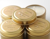Valentine's Day candles, Handmade soy candles, natural soy candle,Aromatherapy Soy Candle Set of 4 - 2 oz travel gold tins,gift set