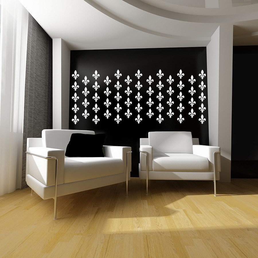 Fleur de Lis Vinyl Decal Wallpaper