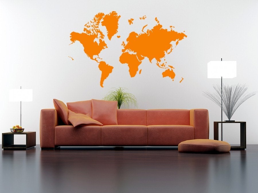 World Map Wall Mural Vinyl Decal