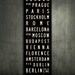 EUROPE Bus Scroll Art. Typography Poster. Canvas Subway Sign. Tram Scroll Print.  20.5 x 60