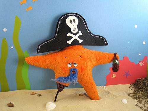 50% Off Sale Captain Weirdbeard Plush Pirate Starfish by Boom Plush