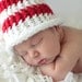 Knitted baby Fourth of July patriotic hat diaper cover set red white blue 3 to 6 months
