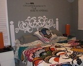 Queen Vinyl Headboard - Wall Art Graphics Lettering Vinyl Decal