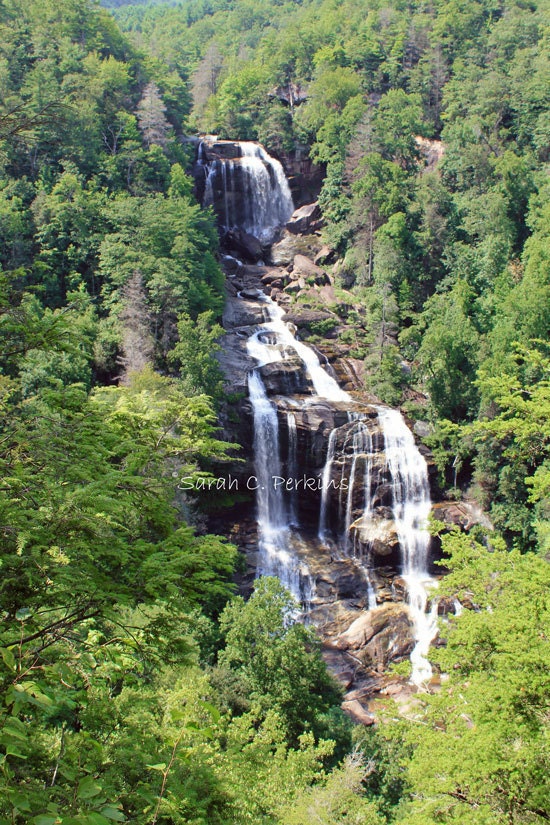 Beautiful Nature Waterfall Fine Art Photography Large Vertical Wall print 16x20 Home or Office decor North Carolina