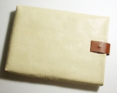 Laptop Sleeve For 13 inch Macbook Case-imitation leather in Cream-Will Customize to fit your laptop