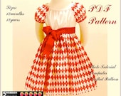 Olivia PEASANT DRESS PATTERN, Girls Dress patterns, pdf Sewing Patterns for Children,Baby, Toddler, E Book, Tutorial, 5 Berries