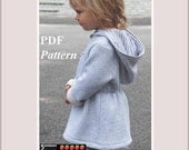 2 Patterns in One, Olga Girls Dress Pattern, Hoodie Pattern,  Children's Sewing Patterns, baby, toddler, e book, pdf, tutorial