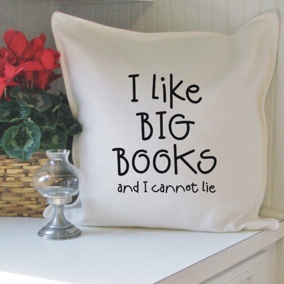 I like big books cotton pillow cover