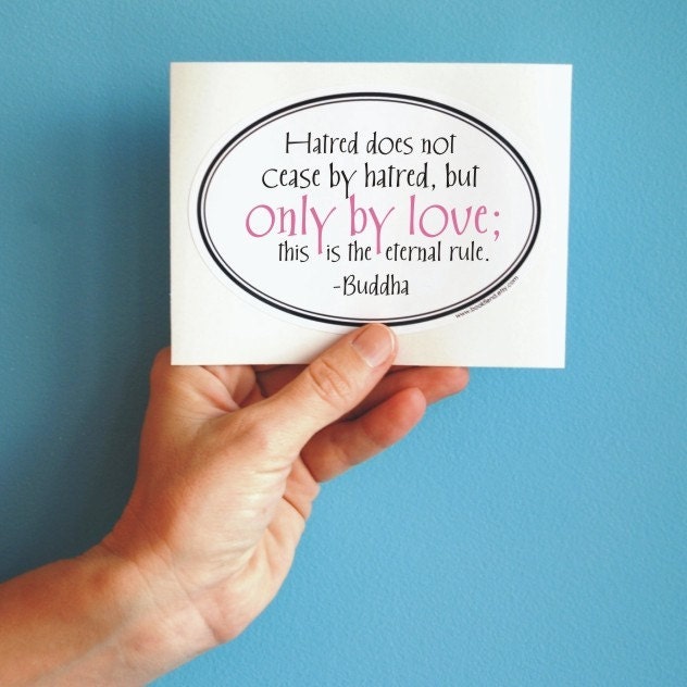only by love Buddha sticker