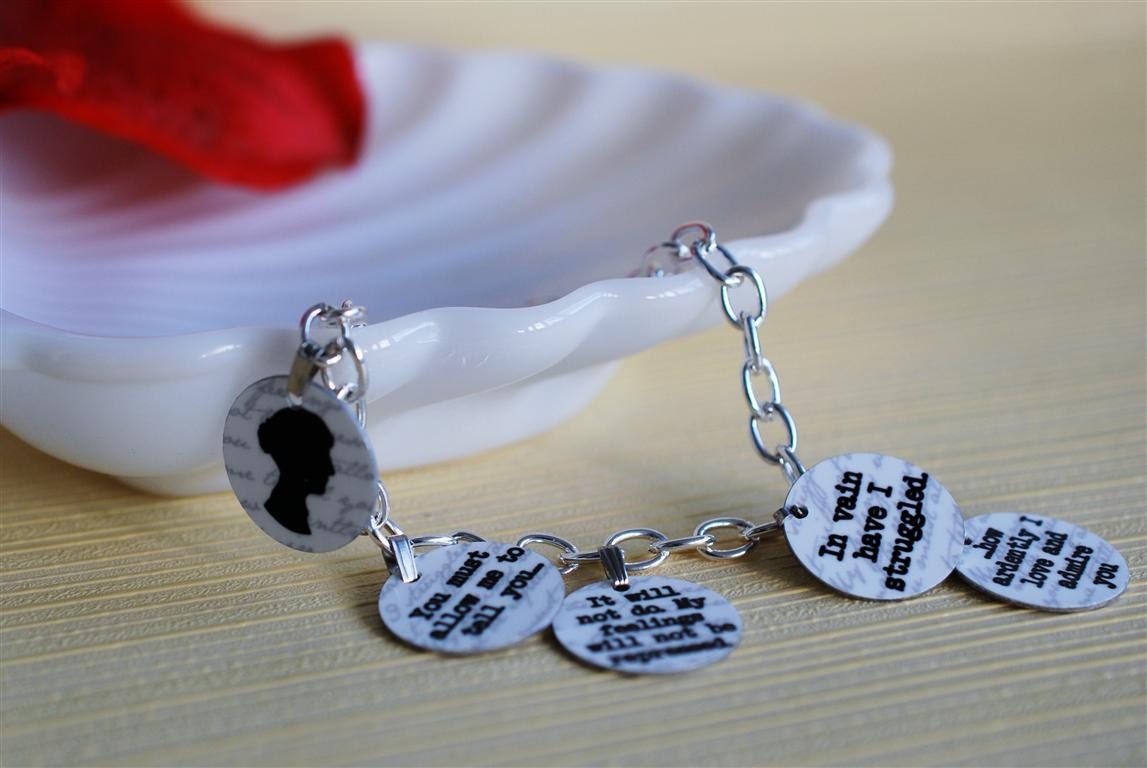 Mr Darcy's proposal charm bracelet