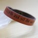 Go forth and set the world on fire engraved 1/2" leather bracelet