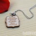She is too fond of books necklace