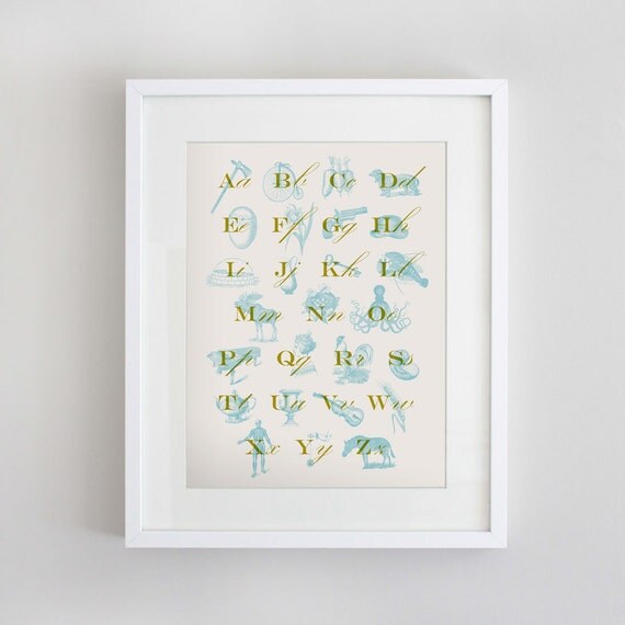 Regency alphabet print