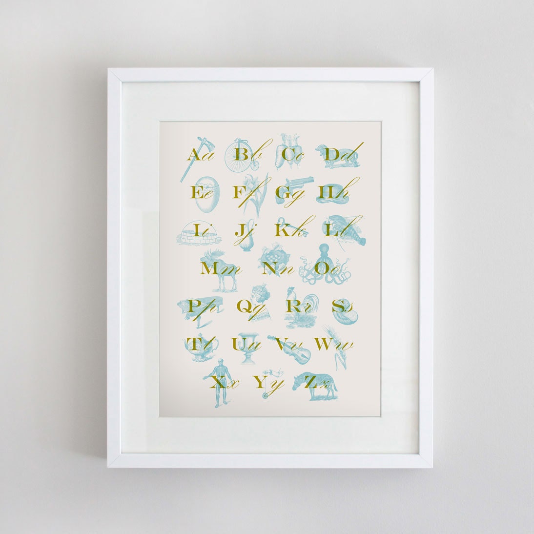 Regency alphabet print