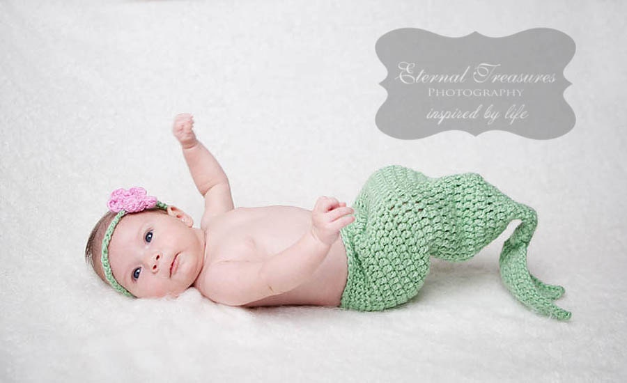 Mermaid Cocoon and Headband