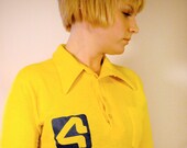 Vintage Polo Shirt Channel 4 Milwaukee 1980s Gold Logo Shirt Wisconsin
