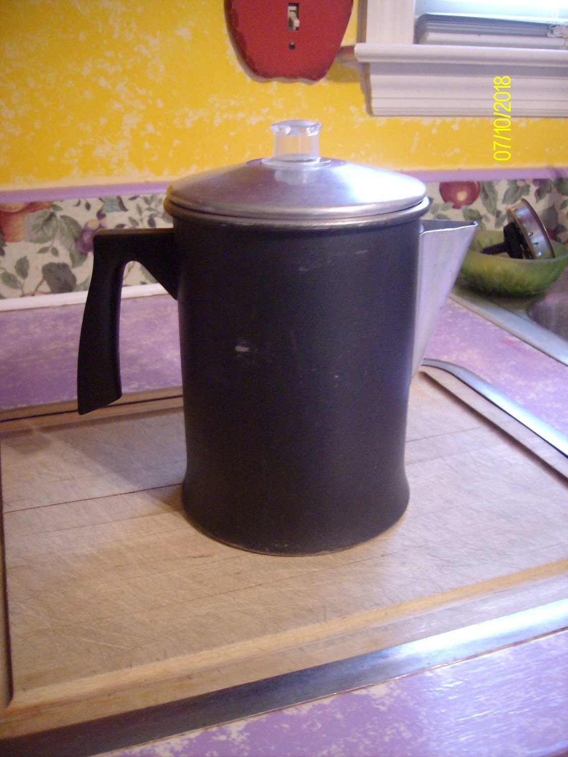 VinTage AluMiNum PerCuLaTor / CoFFee Pot--FREE SHIPPING in the US