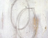Large Silver Oval Hoop