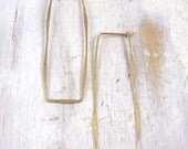 Large Gold Rectangle Hoop