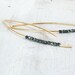 Medium Gold and Oxidized Sterling Silver Crescent Earring
