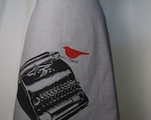 Grey Typewriter Bird Skirt