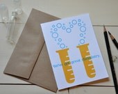 We've Got Great Chemistry in Saffron and Blue - Love Card