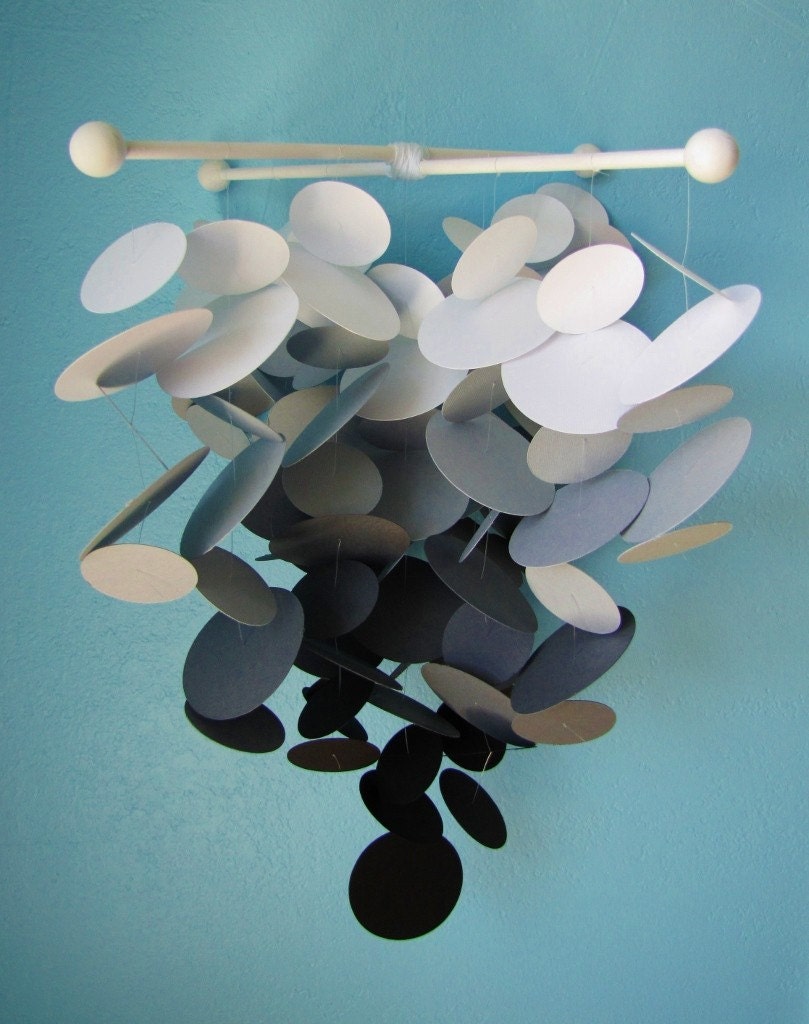 Baby Mobile in Fade to Black - Ombre Nursery Crib Mobile