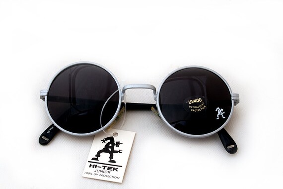 Hi Tek unisex vintage round metal frame sunglasses John Lennon style