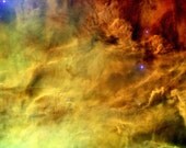 Hubble's Lagoon 5x7 inch Astronomy Photo Card on Glossy Paper with a Plain Paper Back