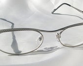KOURE 8118a Vintage STEAMPUNK 'ZIPPER' Treatment Glasses - Gunmetal Oval Frame Eyeglasses