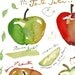Apple pie recipe Kitchen art print French cake 8X10 Watercolor Fruit Food illustration Bakery poster Home decor