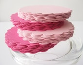 32 Hot Pink and Pink Scalloped Circles (2.5 Inches) A98 Il_170x135
