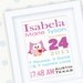 Owl Birth Announcement, cute owl nursery decor A289