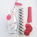 DIY Party Set Paper Drink Straws with Flags (Set of 12) A118