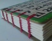 Vintage BINGO handmade journal / sketchbook / album - green - Made to order