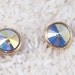 Avon Faceted Crystal Stud Clip Earrings with 18 Surfaces reflecting Light
