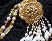 Vintage Gold Necklace  Flapper Girl Style - Free shipping USA