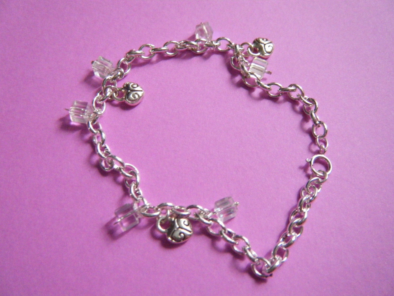 Hearts and Crystals bracelet