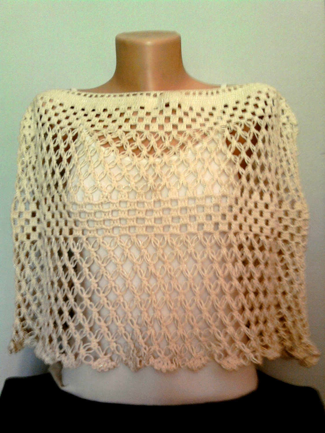 Crochet Swim Suit Cover Up Capelet Skirt Spring Summer Beach Swimwear Women