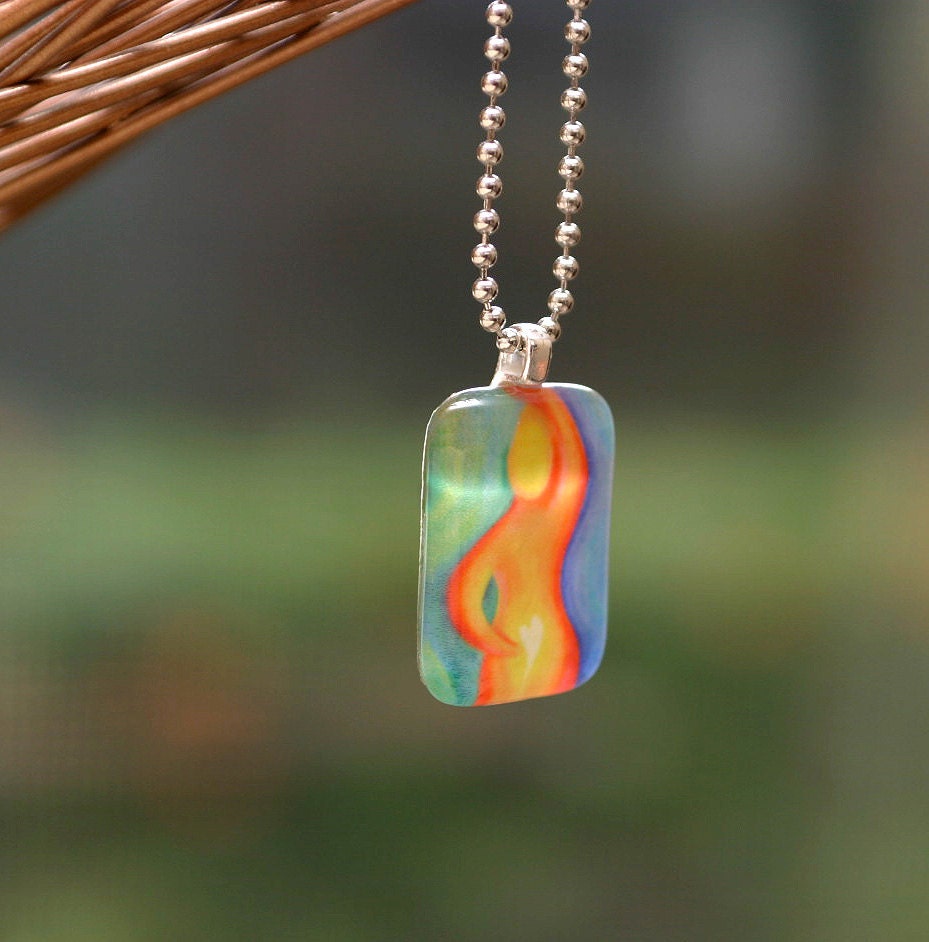 FERTILITY Art Glass Necklace with original art