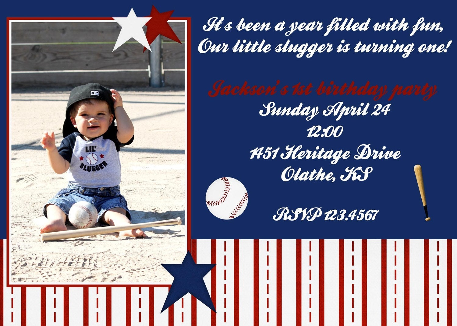 baseball birthday invitations