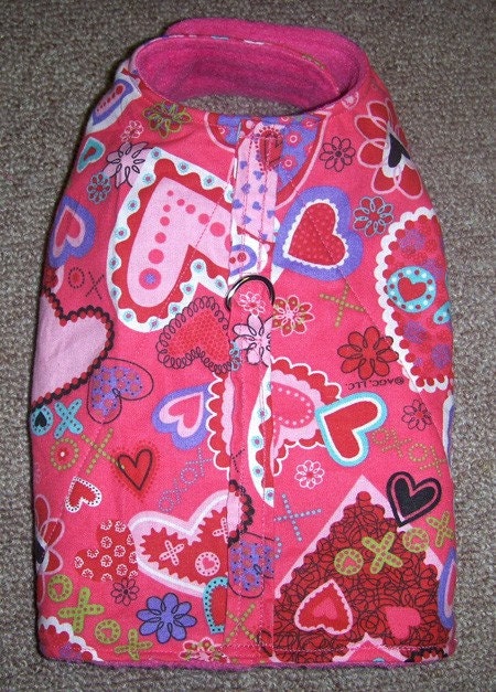 Valentine Harness-Vest Coat for small dog