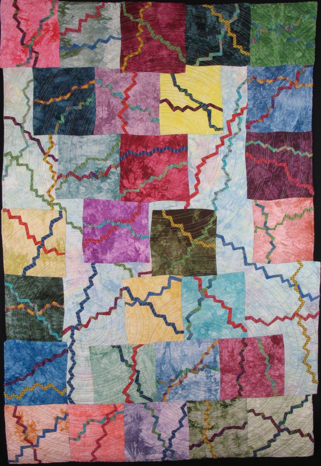 Handmade Art Quilt - FRACTURED