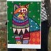 50% OFF SALE - Cat Art - Cat Art - FOLK Art Cat print Ginger Orange Cat - Wedding Gifts
