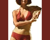 Vintage Crochet Pattern 383 Openwork Bikini and Tunic Top PDF from WonkyZebra